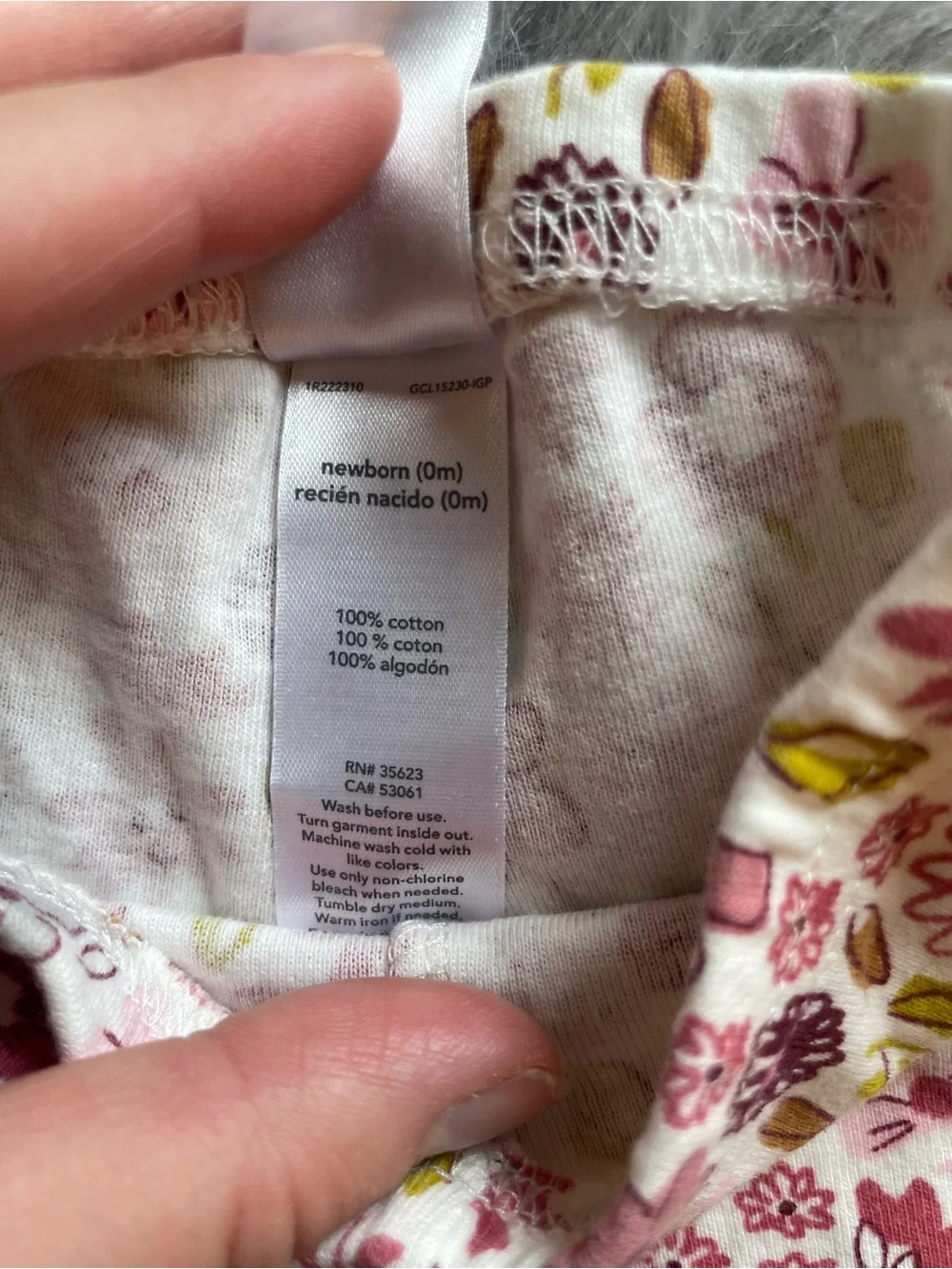🪶Carter’s Newborn Floral Leggings - Pink